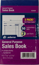 LIBRETA DE SALES ORDER 2 PARTES  3.5" X 5.6" PQ-3 ADAMS