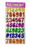 NUMEROS EN FOAMY DE COLORES VARIADOS CON BRILLO