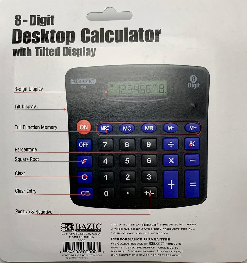 CALCULADORA DE ESCRITORIO BAZIC 3000