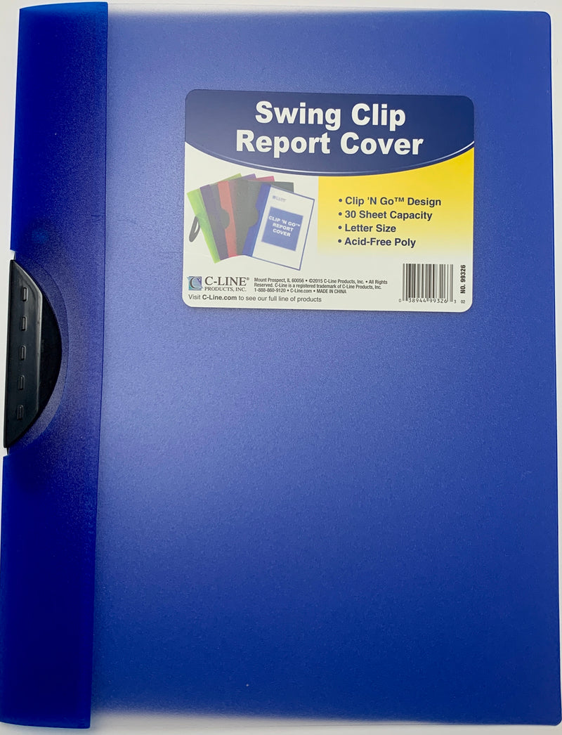 REPORT COVER SWING CLIP VARIOS COLORES A ESCOGER TAMAÑO CARTA EA C-LINE