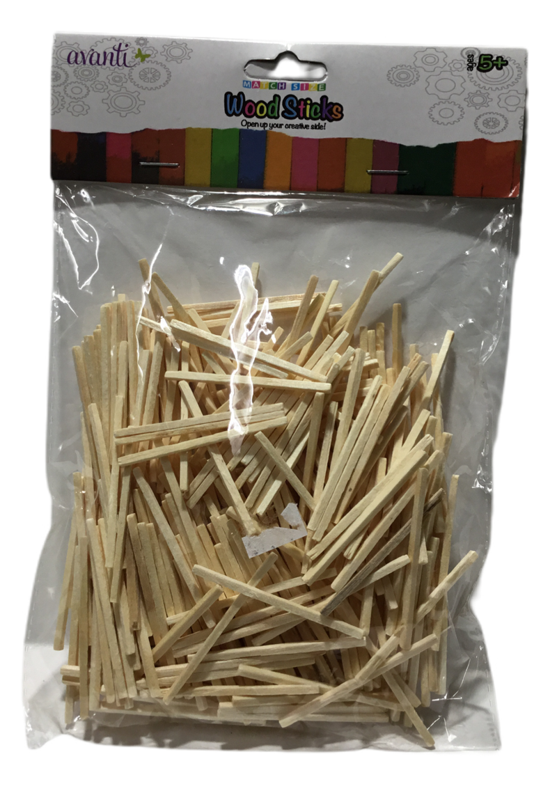 PALOS DE MADERA MINI 2" 50 G COLOR NATURAL
