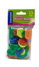 BOTONES MEDIANOS EN COLORES Y FORMAS SURTIDOS PQ-25 SELECTUM