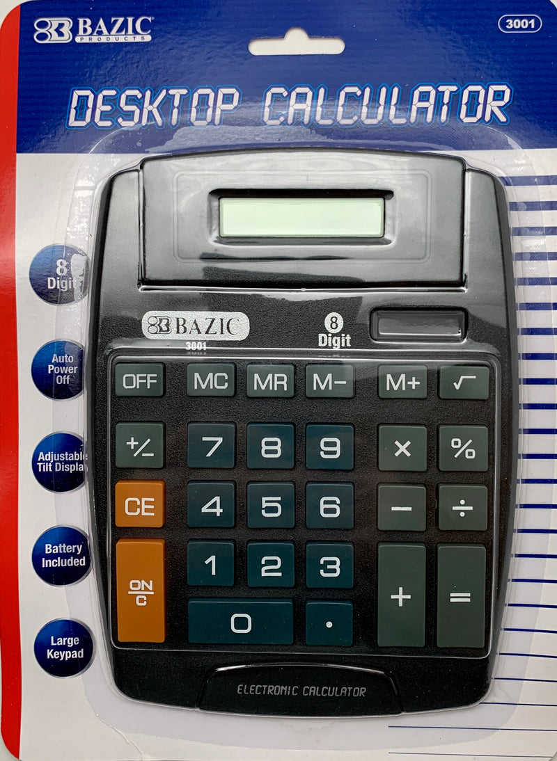 CALCULADORA DE ESCRITORIO BAZIC 3001