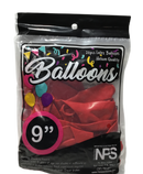 GLOBOS 9" COLOR ROJO PQ-20