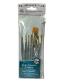 PINCELES PLANOS, ANGULARES Y REDONDOS SET DE 7 ROYAL BRUSH