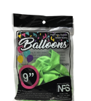 GLOBOS 9" COLOR VERDE LIMA PQ-20