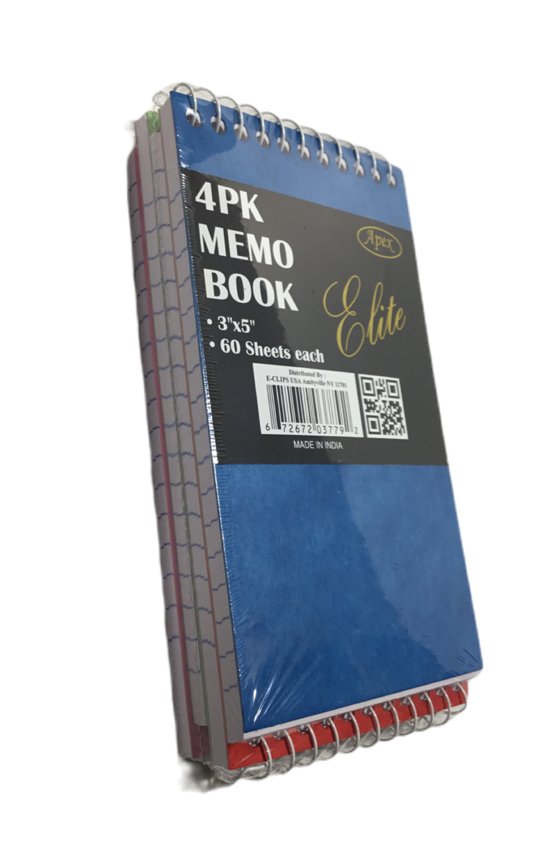 LIBRETA MEMO BOOK MINI 3" X 5" PQ-4 APEX