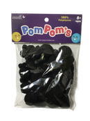 POMPONES COLOR NEGRO TAMAÑOS VARIADOS PQ-50