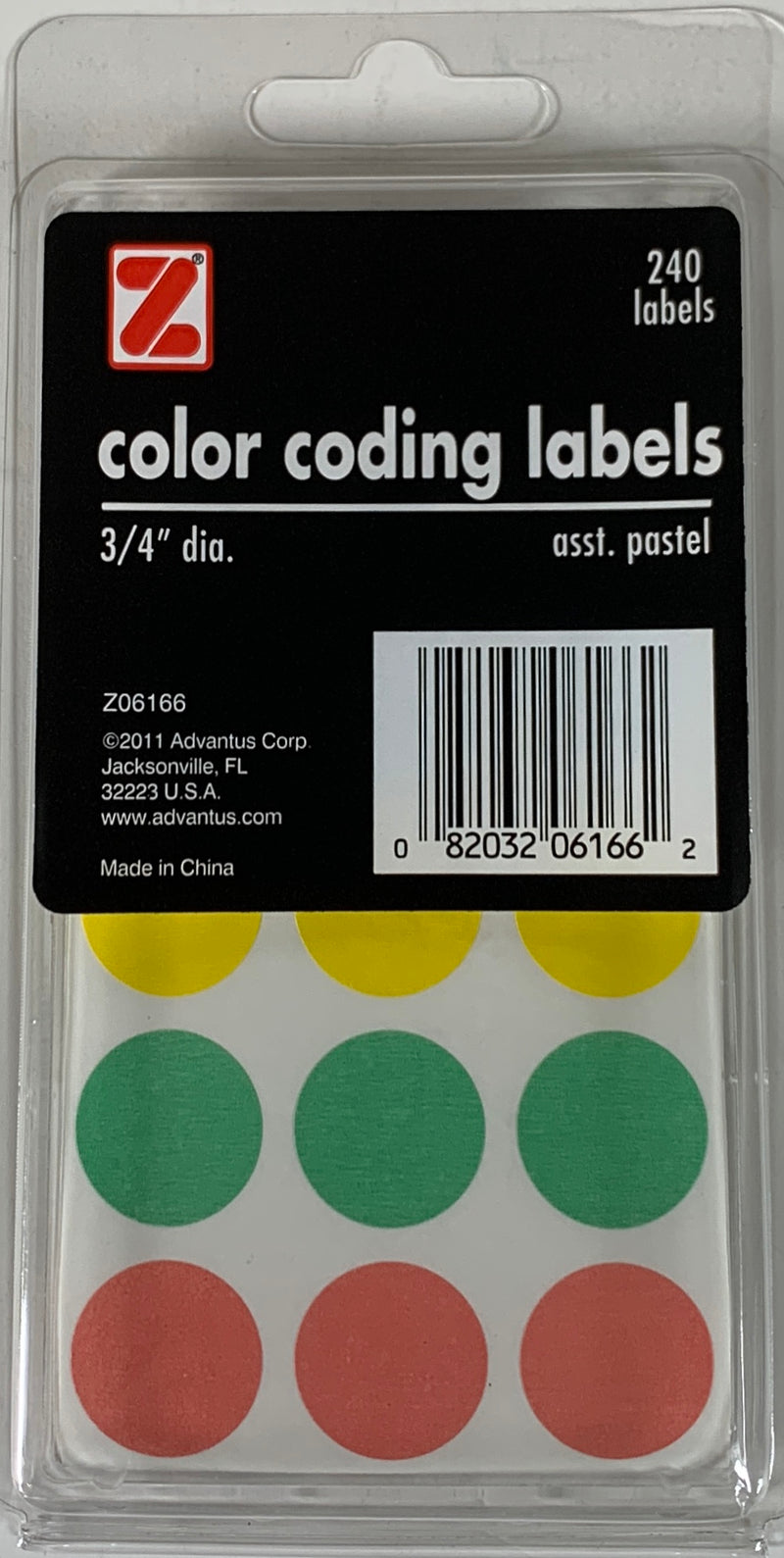 LABEL COLOR CODING 3/4" COLORES PASTEL SURTIDOS PQ-240