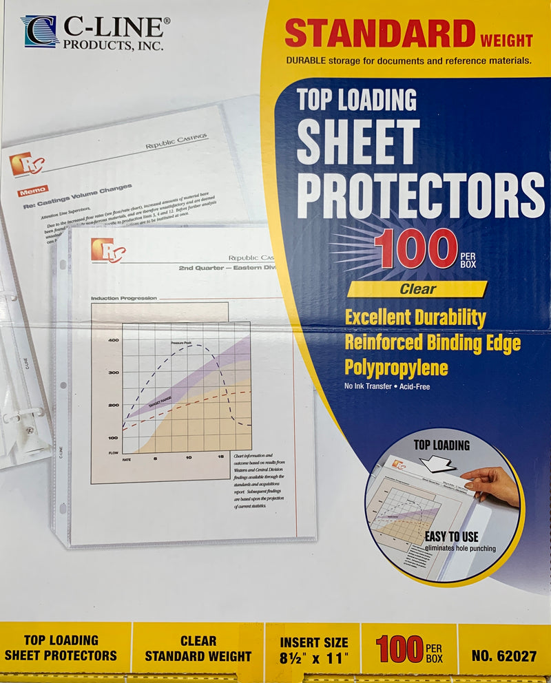 SHEET PROTECTORS TAMAÑO CARTA CJ-100 C-LINE