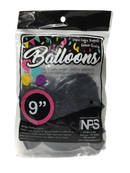 GLOBOS 9" COLOR NEGRO PQ-20