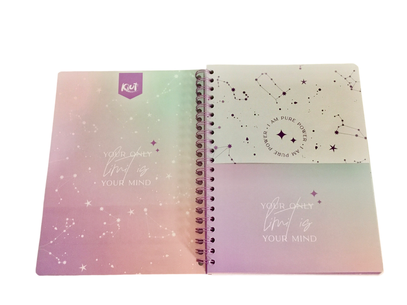 LIBRETA ARGOLLADA 5 DIVISIONES GRANDE CARPETA BLANDA 360 PAGINAS "KIUT FLOWERS"