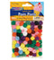 POMPONES DE COLORES BRILLANTES 0.5" PQ-100 PACON