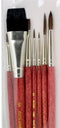 PINCELES PLANOS Y REDONDOS SET DE 7 ROYAL BRUSH