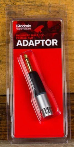 ADAPTADOR 1/4" BALANCEADO MACHO A XLR HEMBRA D'ADDARIO